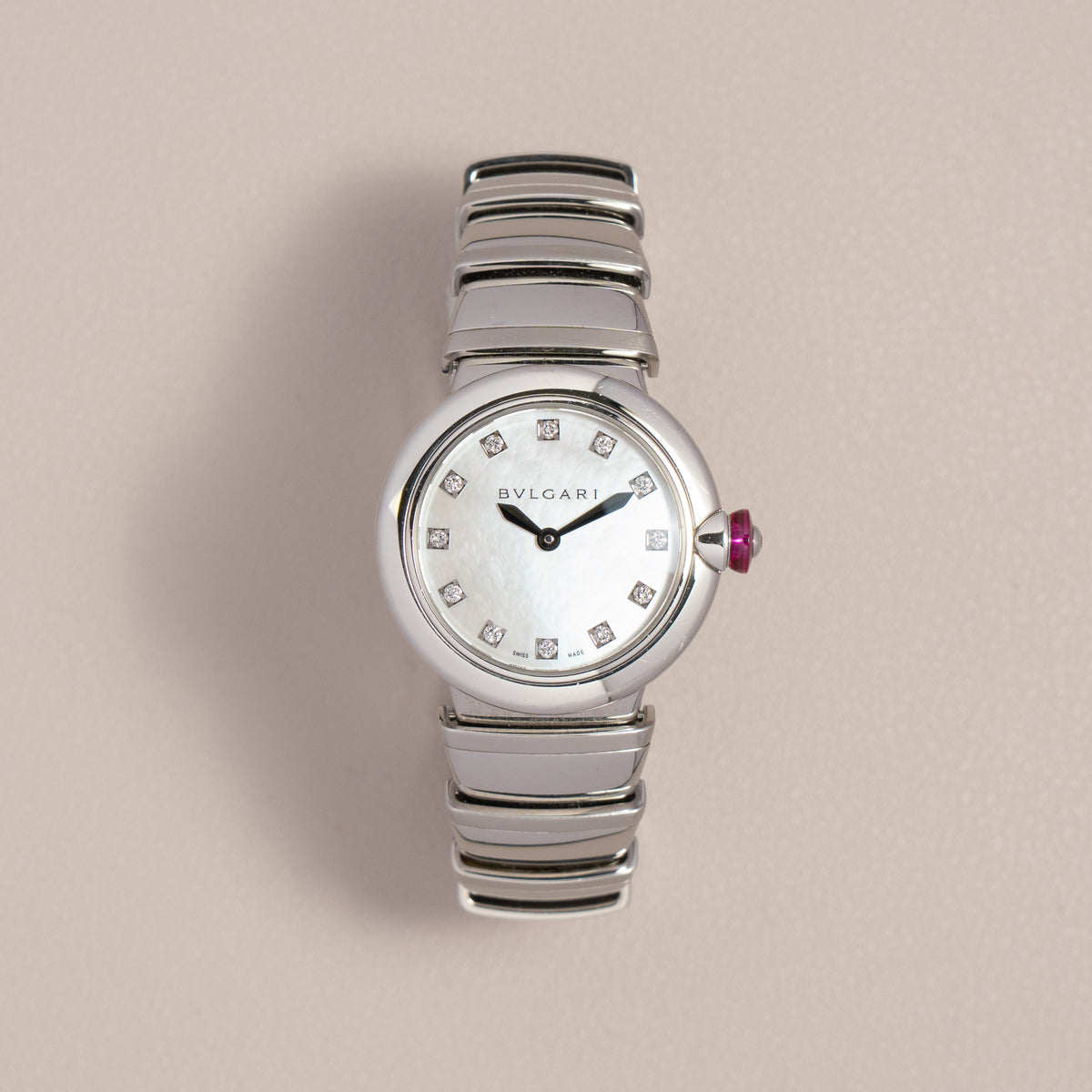 Bulgari Lucea 28 LU28S, Mother-of-Pearl Dial
