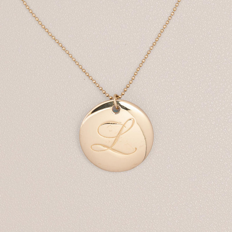 Tiffany & Co. 18K Yellow Gold Notes Letter L Pendant