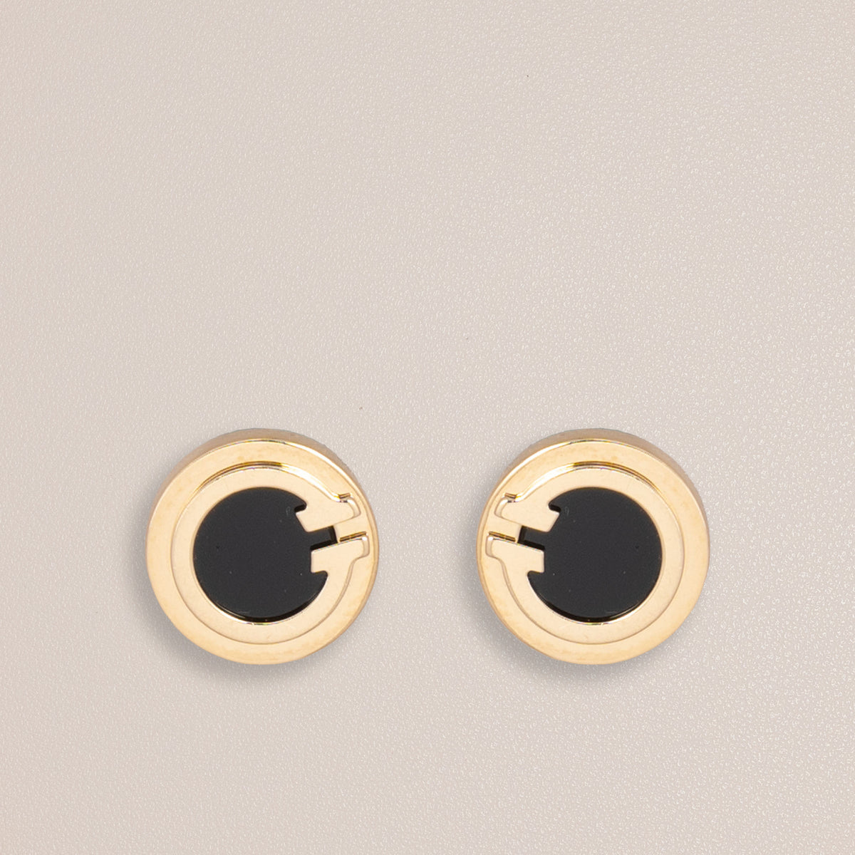 Tiffany & Co. 18K Yellow Gold Onyx Tiffany T Earrings — angle