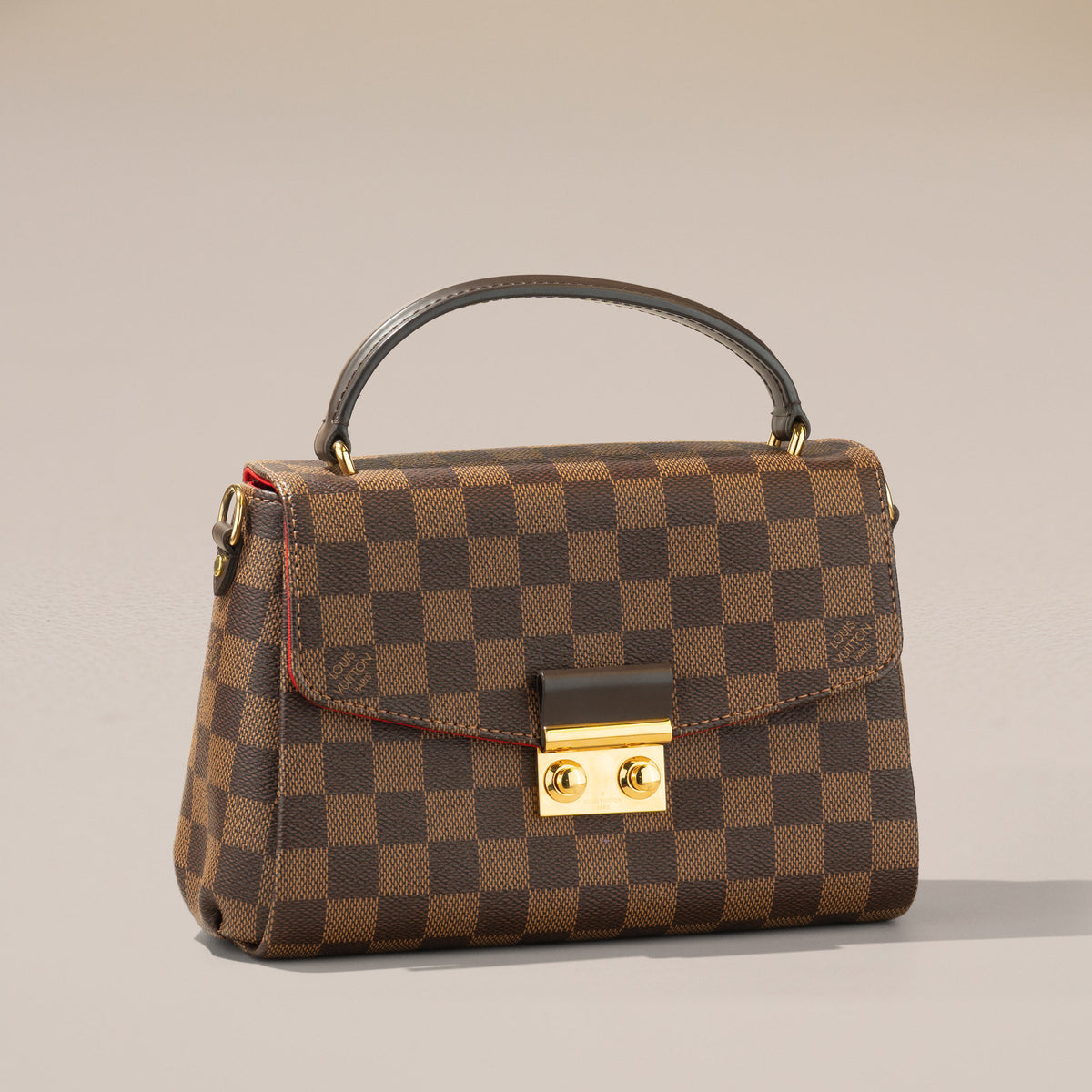 Louis Vuitton Croisette, Damier Ebene — angle