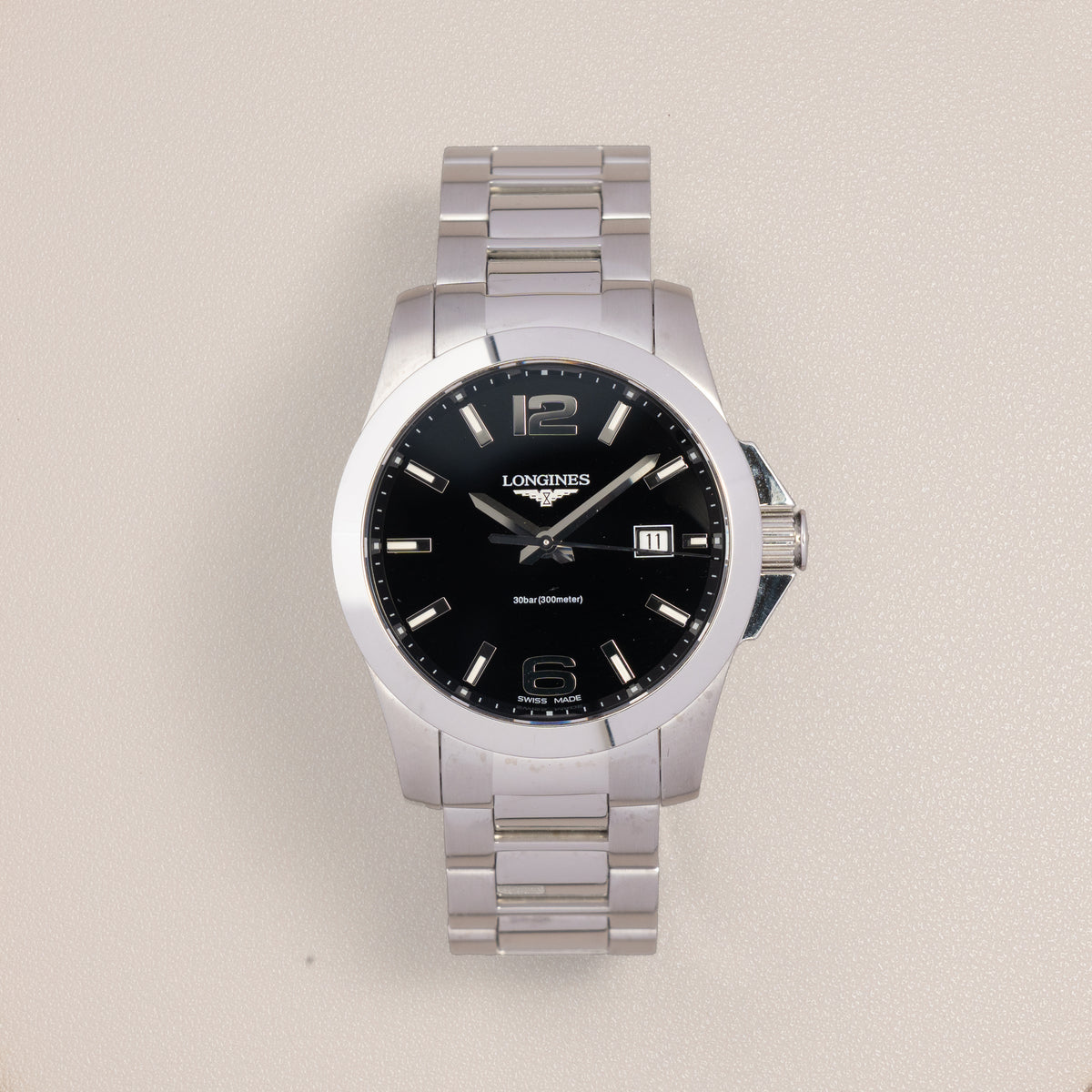 Longines Conquest Quartz L3.659.4, Black Dial
