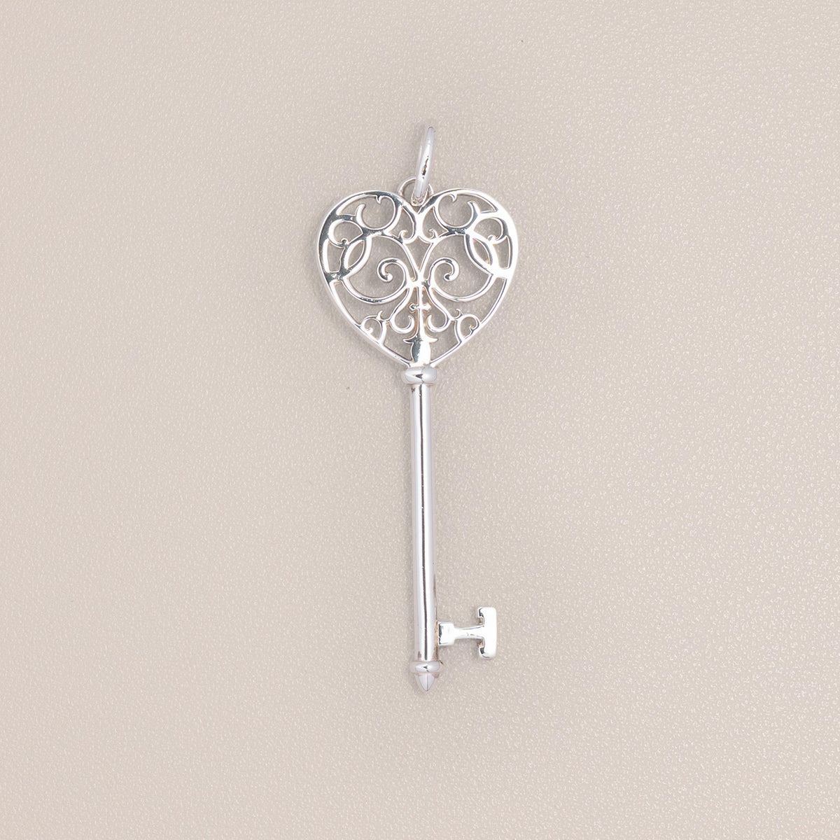 Tiffany & Co. Sterling Silver Enchant Heart Key Pendant