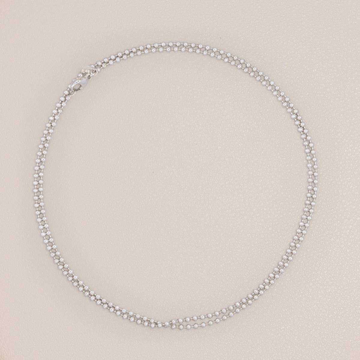 Tiffany & Co. Sterling Silver Bead Necklace — detail