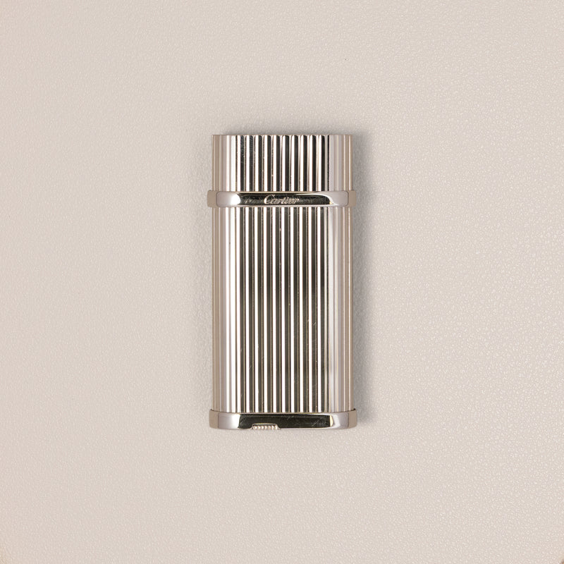 Cartier Godron Lighter, Palladium Finish