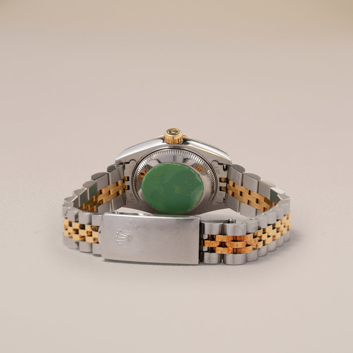 Rolex Lady-Datejust 26 69173G, Steel and 18K Yellow Gold, Diamond Dial (1993) — reverse