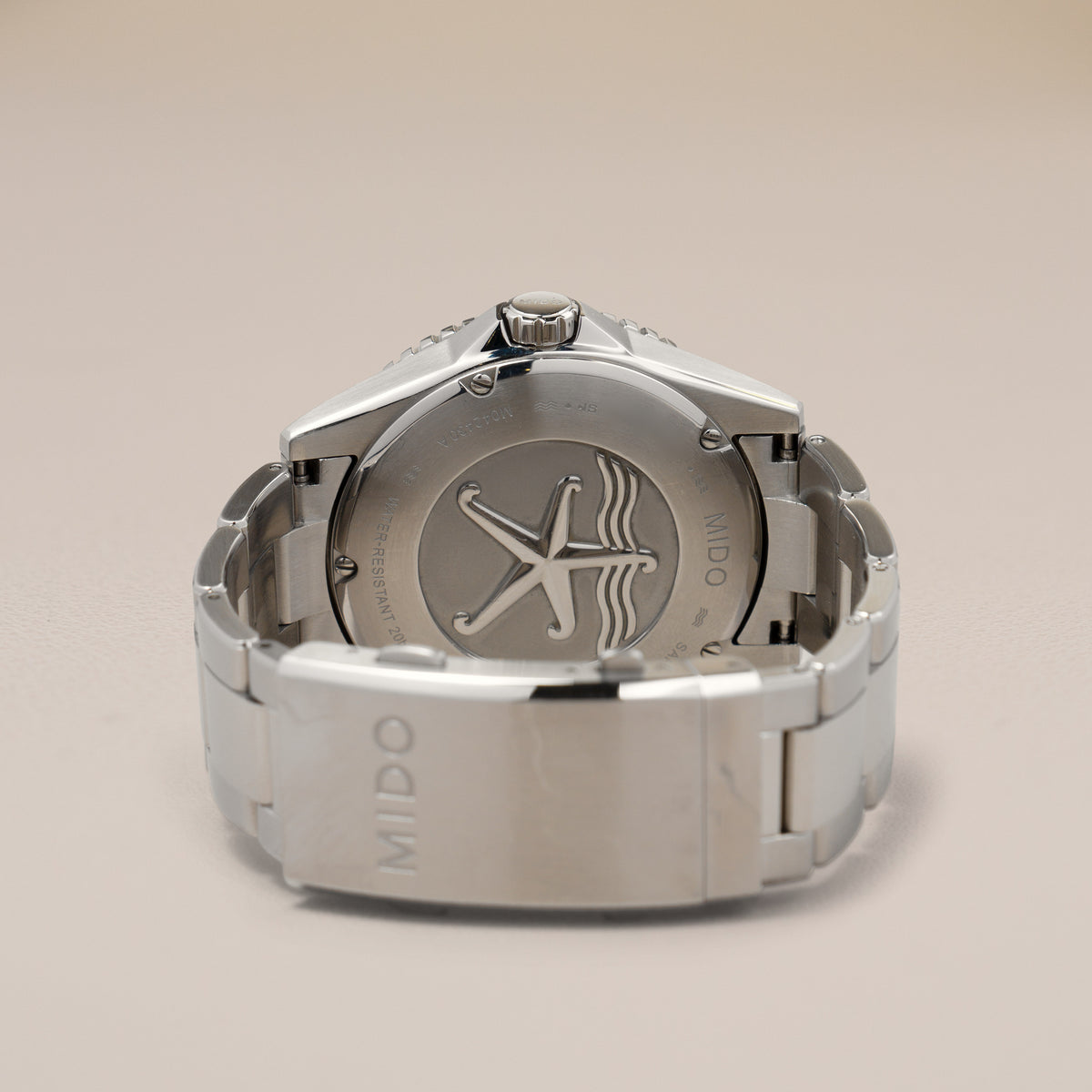 Mido Ocean Star 200C, Green Dial (2025) — reverse
