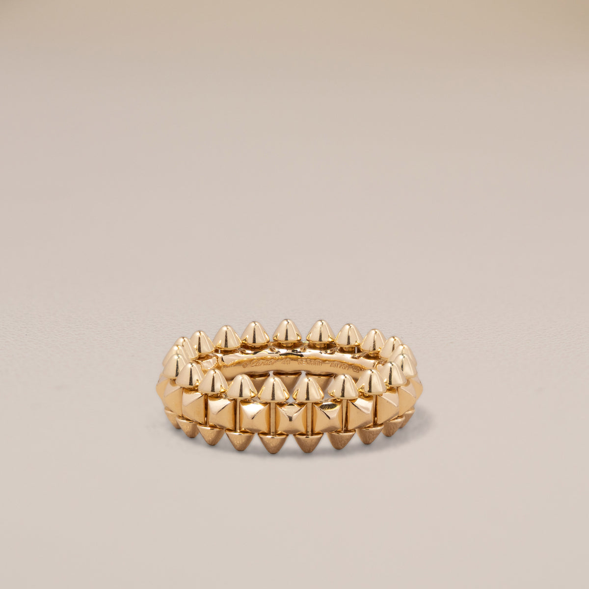 Cartier 18K Yellow Gold Small Clash de Cartier Ring, Size 49