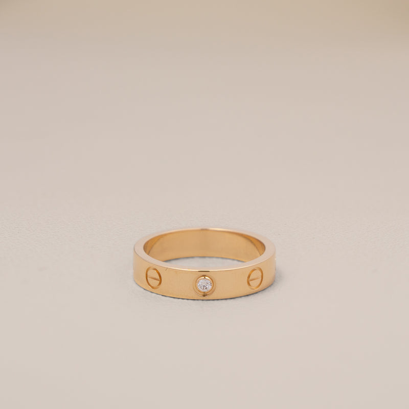 Cartier 18K Yellow Gold Diamond Love Ring, Size 49