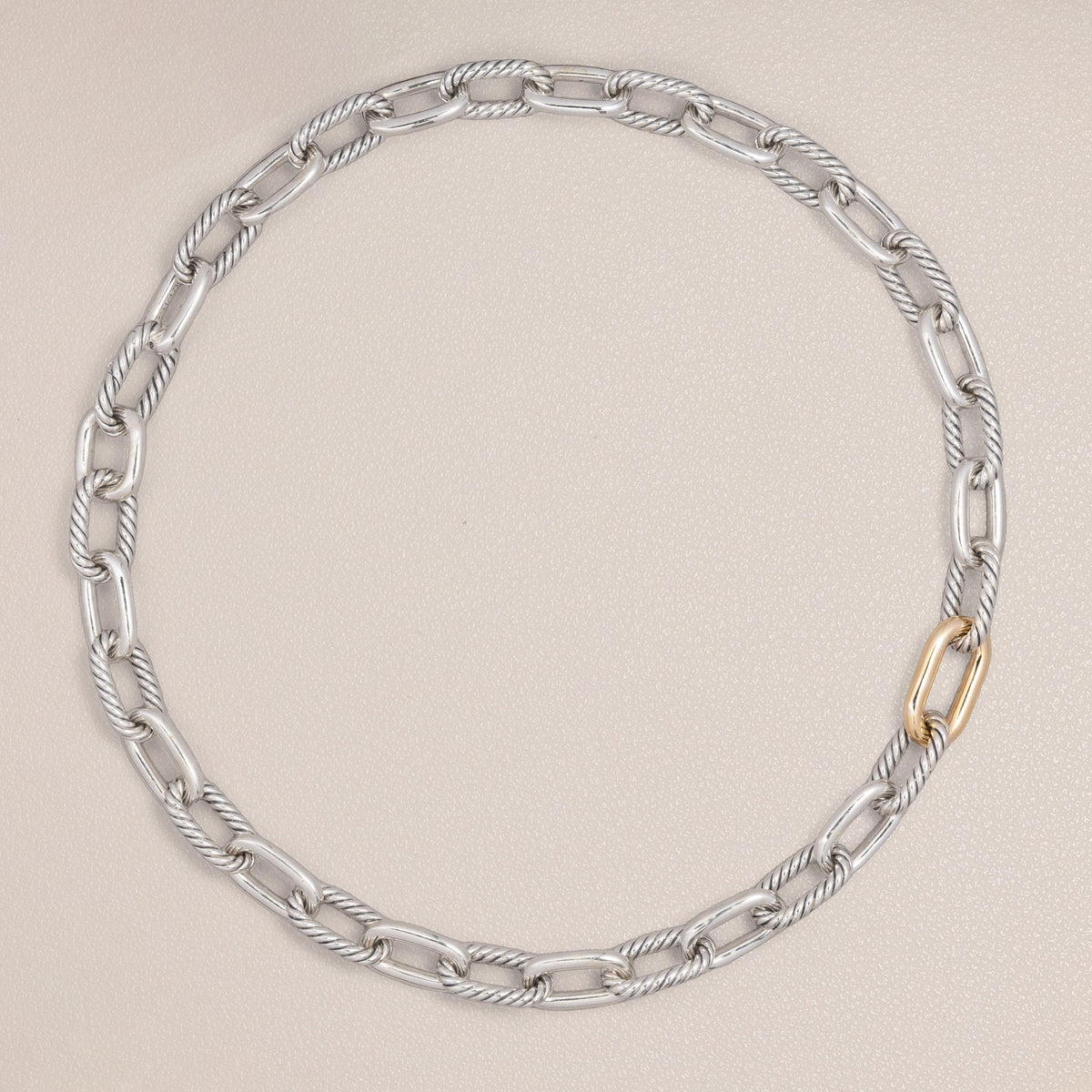 David Yurman Sterling Silver and 18K Gold DY Madison Necklace