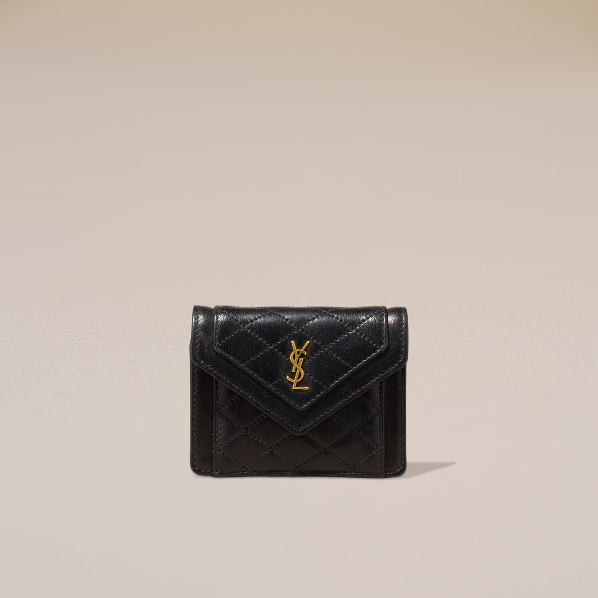 Saint Laurent Gaby Micro Bag, Black Quilted Lambskin — front
