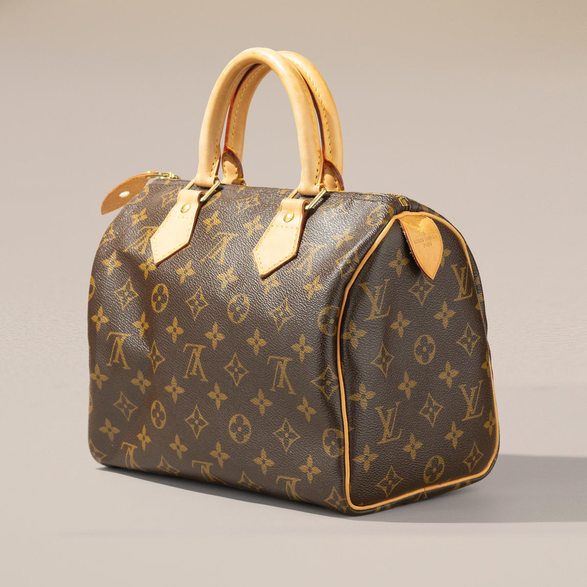 Louis Vuitton Speedy 25, Monogram — back, angle