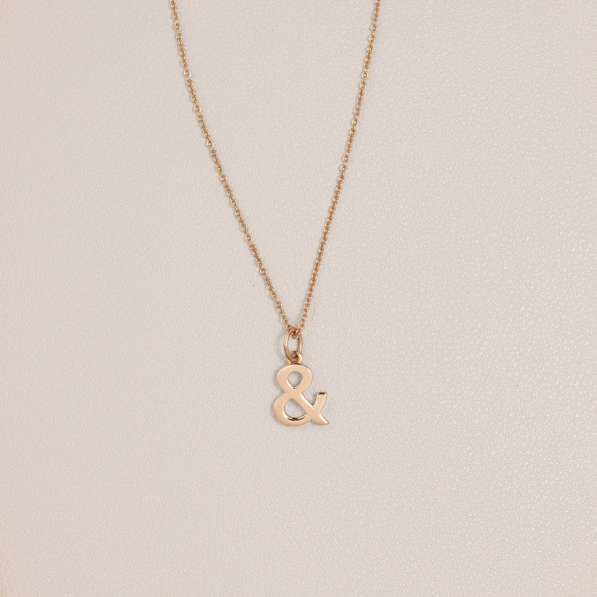 Tiffany & Co. 18K Rose Gold Ampersand Pendant — full view