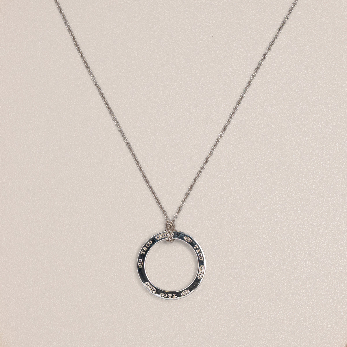 Tiffany & Co. Sterling Silver 1837 Circle Pendant — full view