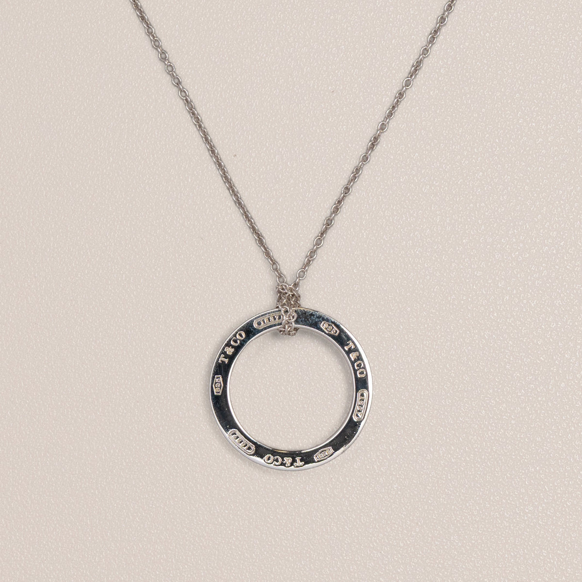 Tiffany & Co. Sterling Silver 1837 Circle Pendant