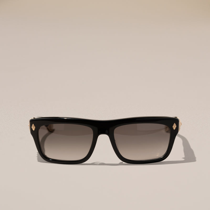 Chrome Hearts Sluss Bussin II Sunglasses, Black, 18k Gold-Plated
