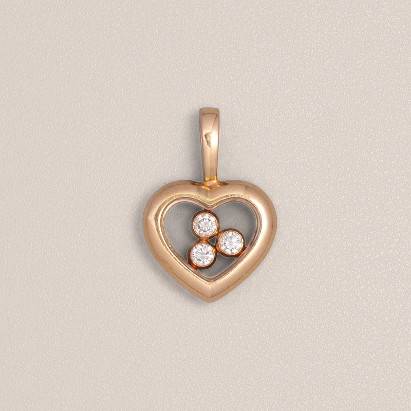 Chopard 18K Rose Gold Happy Diamonds Pendant