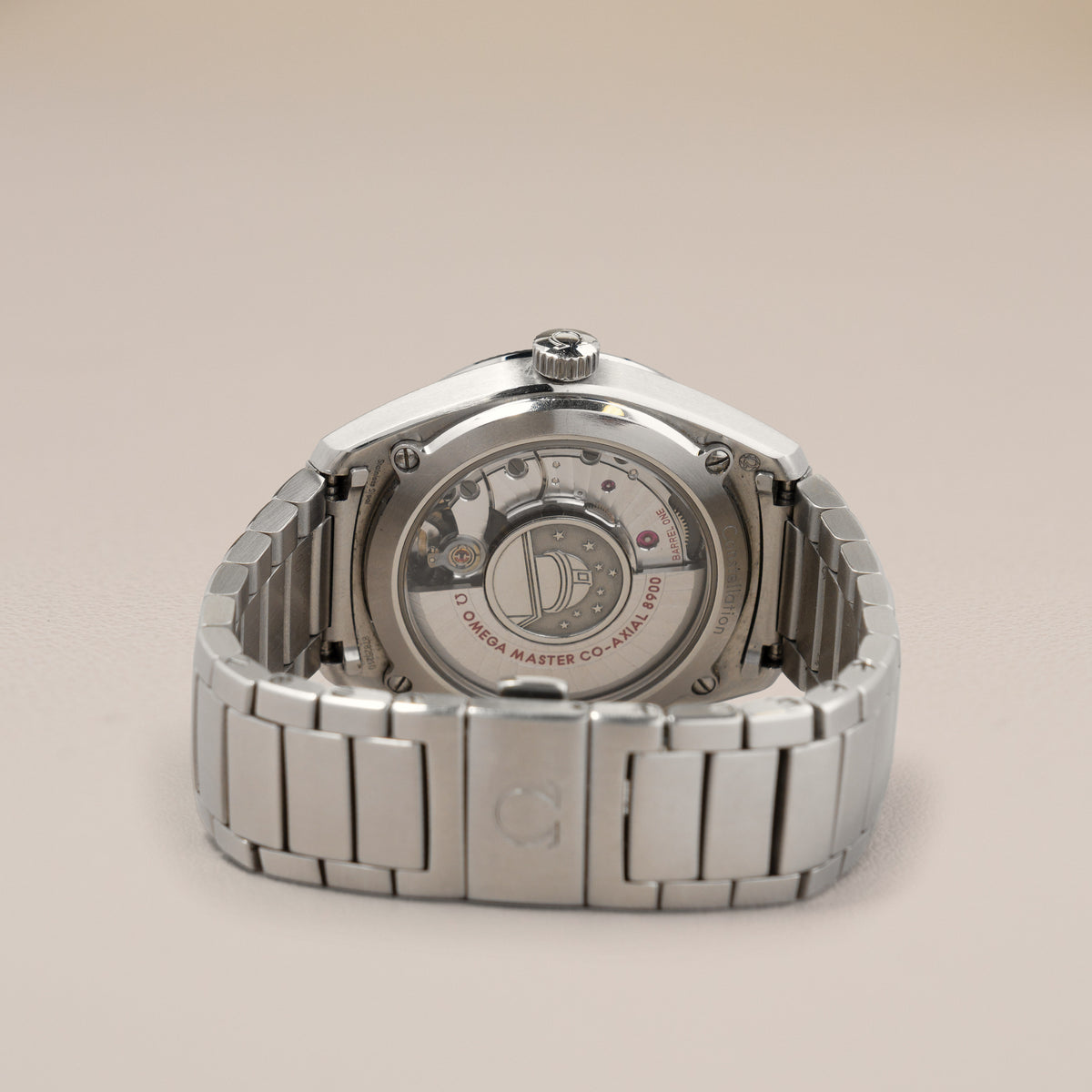 Omega Globemaster, Silver Pie-Pan Dial — reverse
