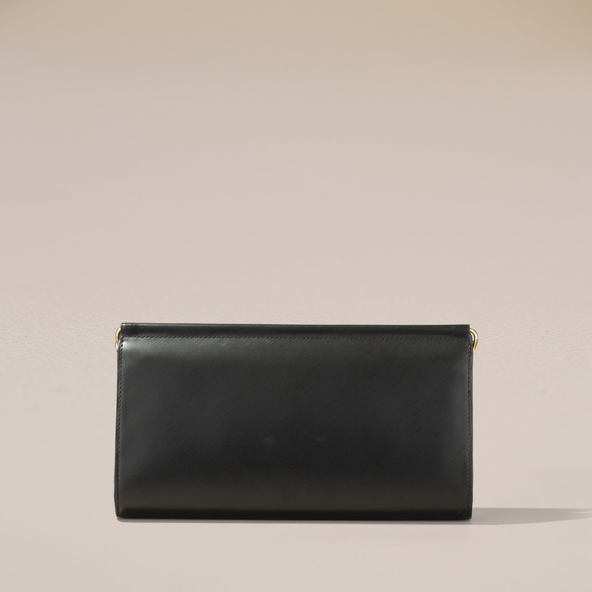 Cartier Trinity Wallet with Handle, Black Leather — handle folded down