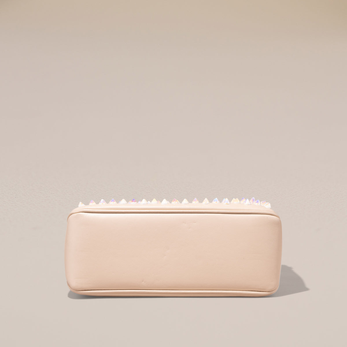 Christian Louboutin Triloubi Small Chain Bag, Ivory Calfskin — base