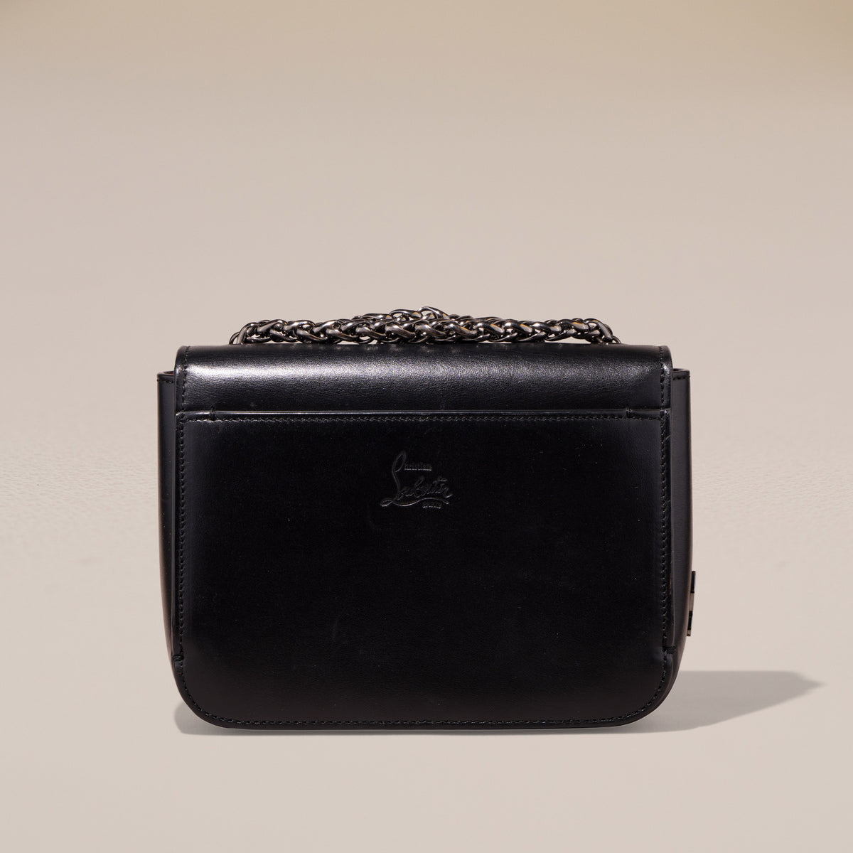 Christian Louboutin Sweet Charity Baby Chain Bag, Black Calfskin — back