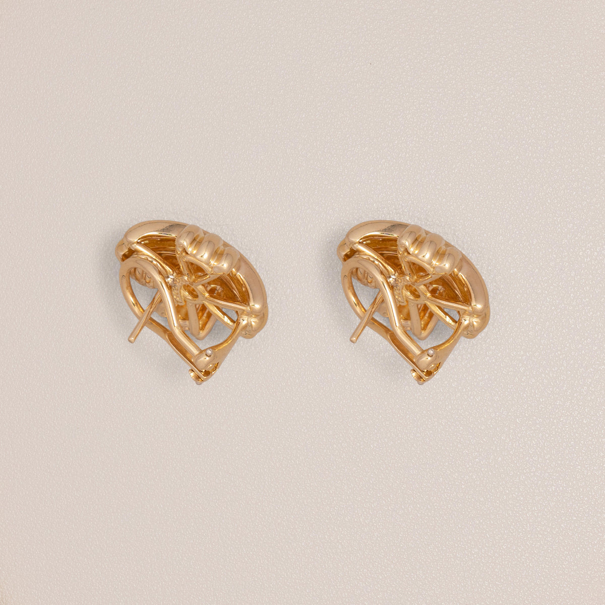 Tiffany & Co. 18K Yellow Gold Paloma Picasso Graffiti X Earrings — backs