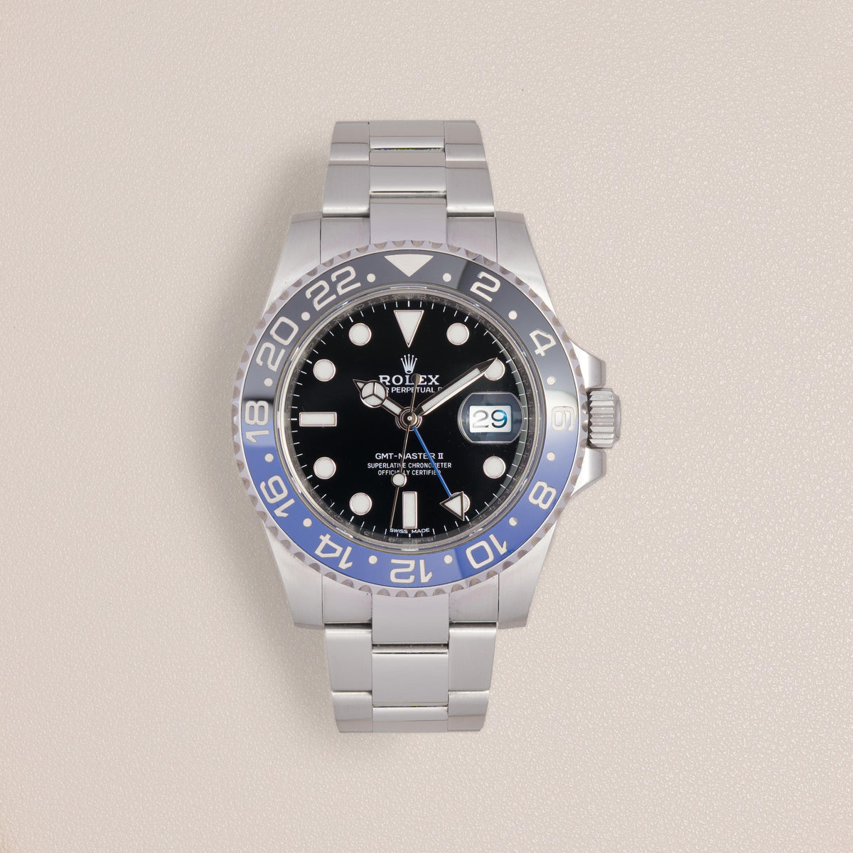 Rolex GMT-Master II “Batman” 116710BLNR, Black and Blue Bezel (2017)