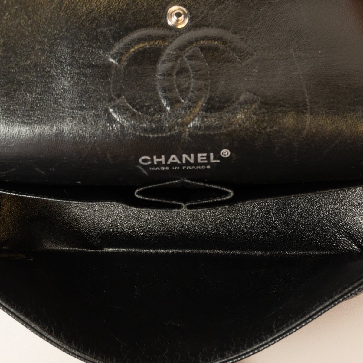 Chanel Small Classic Double Flap, Black Caviar — interior