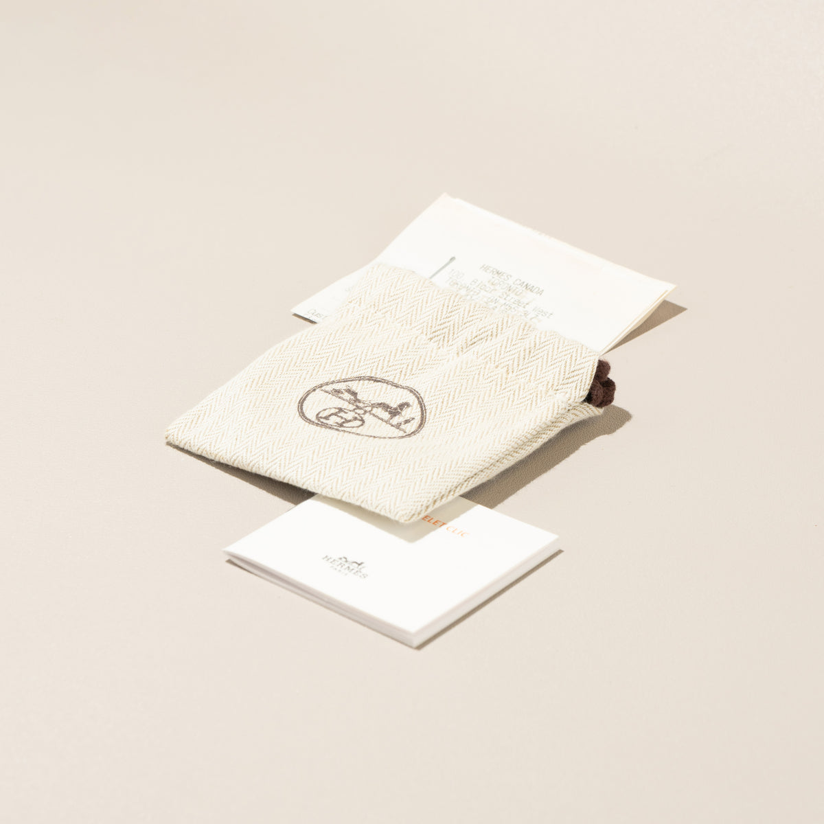 Hermès Palladium Gris Étain Enamel Clic HH Bracelet, Size T5 — original pouch, receipt and care booklet