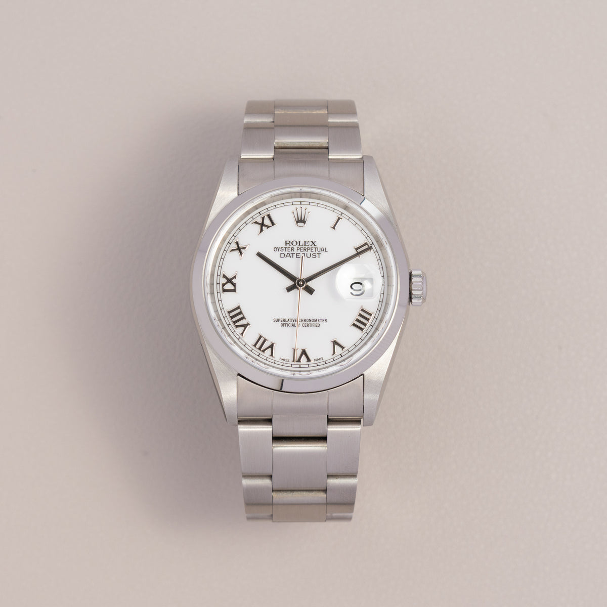 Rolex Datejust 36 16200, White Roman Dial (2000)