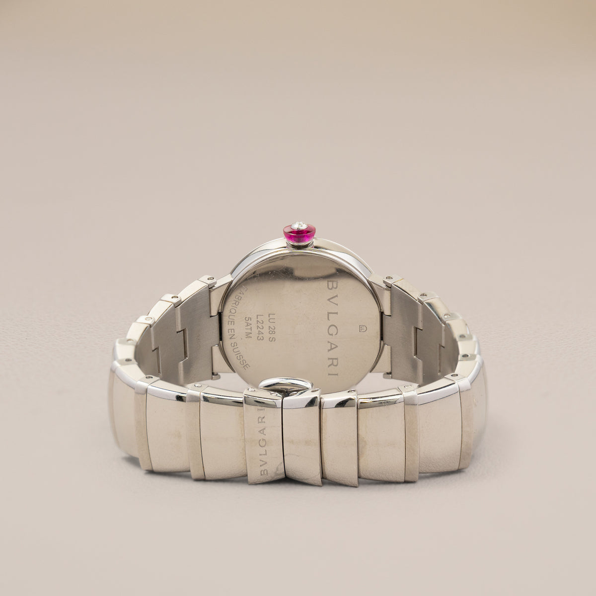 Bulgari Lucea 28 LU28S, Mother-of-Pearl Dial — reverse