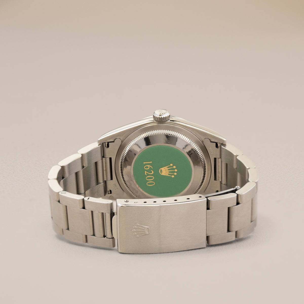 Rolex Datejust 36 16200, White Roman Dial (2000) — reverse