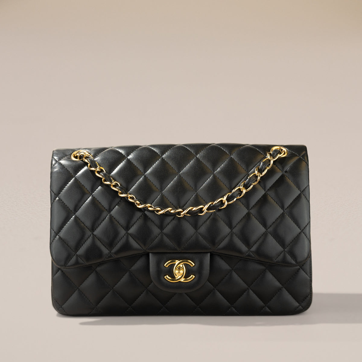 Chanel Jumbo Classic Double Flap, Black Lambskin