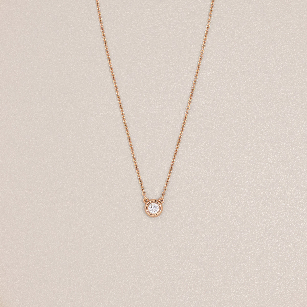 Tiffany & Co. 18K Rose Gold Diamonds by the Yard Pendant — full view