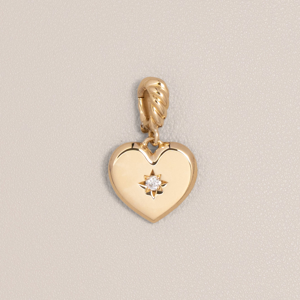 David Yurman 18K Yellow Gold Diamond Compass Heart Amulet
