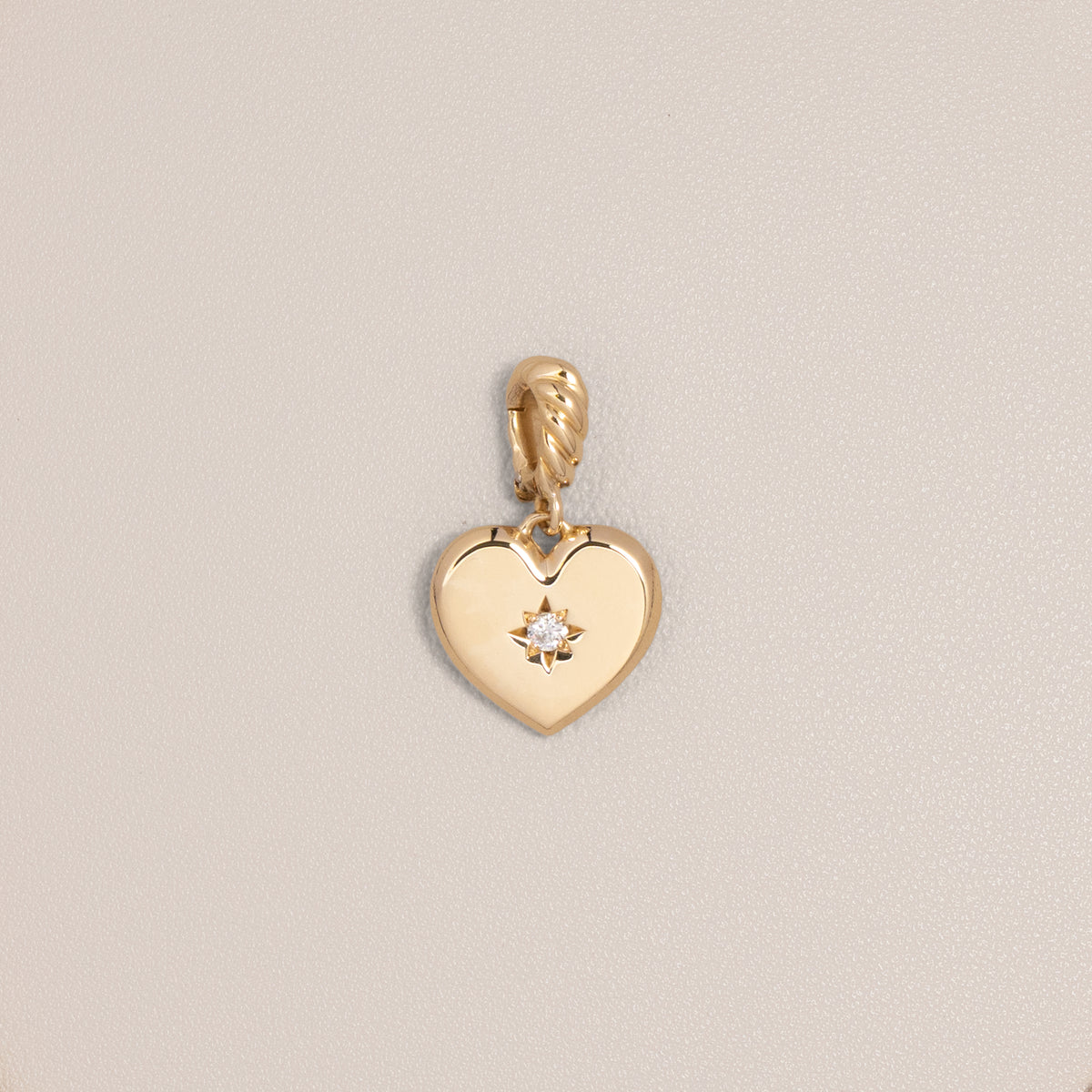 David Yurman 18K Yellow Gold Diamond Compass Heart Amulet — full view