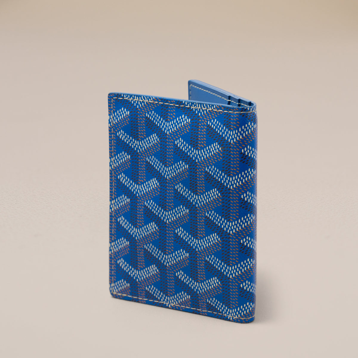 Goyard Saint-Marc Card Wallet, Sky Blue — detail