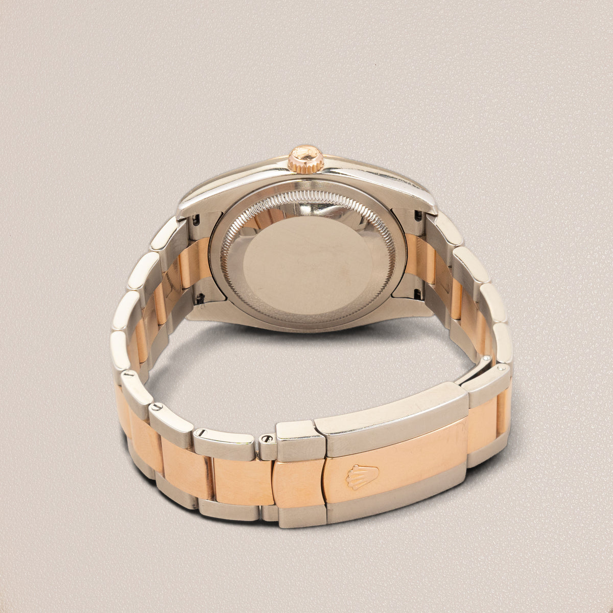 Rolex Datejust 36 116201, Steel and 18K Everose Gold (2005) — detail