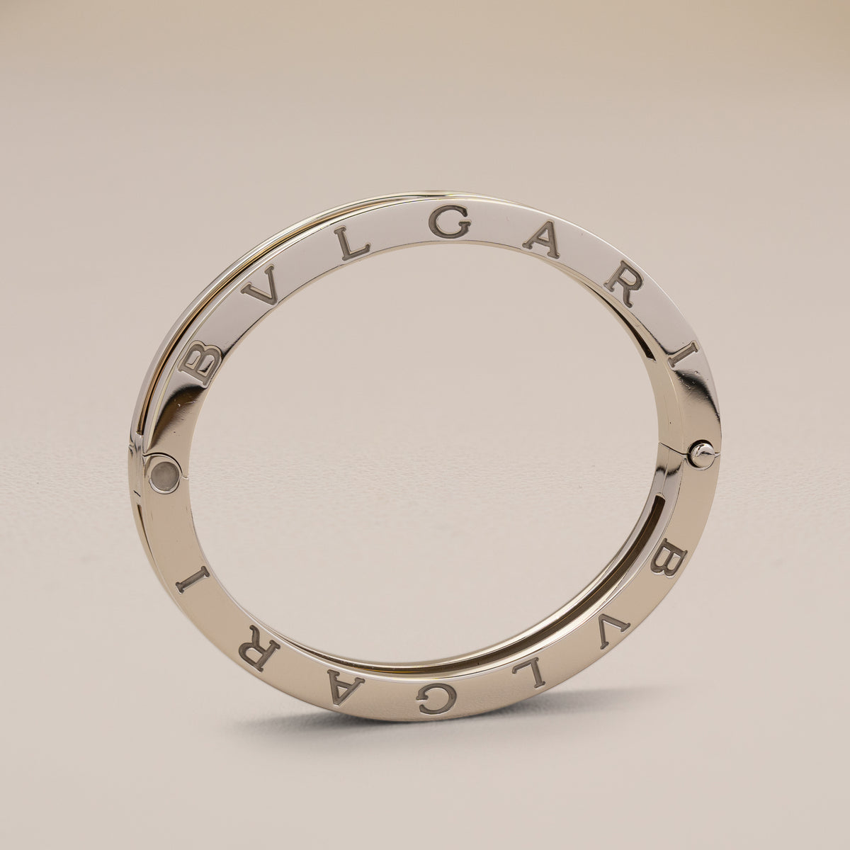 Bulgari Steel and 18K Yellow Gold B.zero1 Bangle — rim