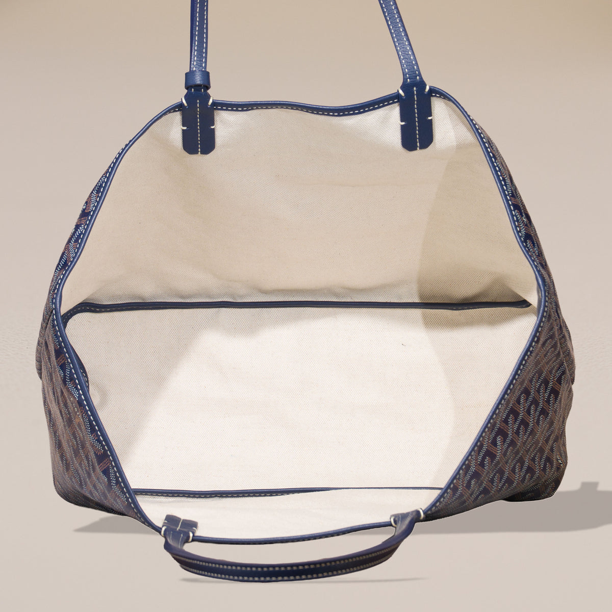 Goyard Saint Louis PM, Navy Blue — interior