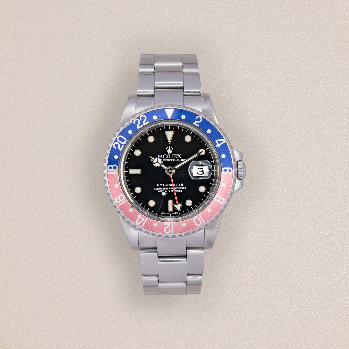 Rolex GMT-Master II “Pepsi” 16710, Blue and Red Bezel (2000)