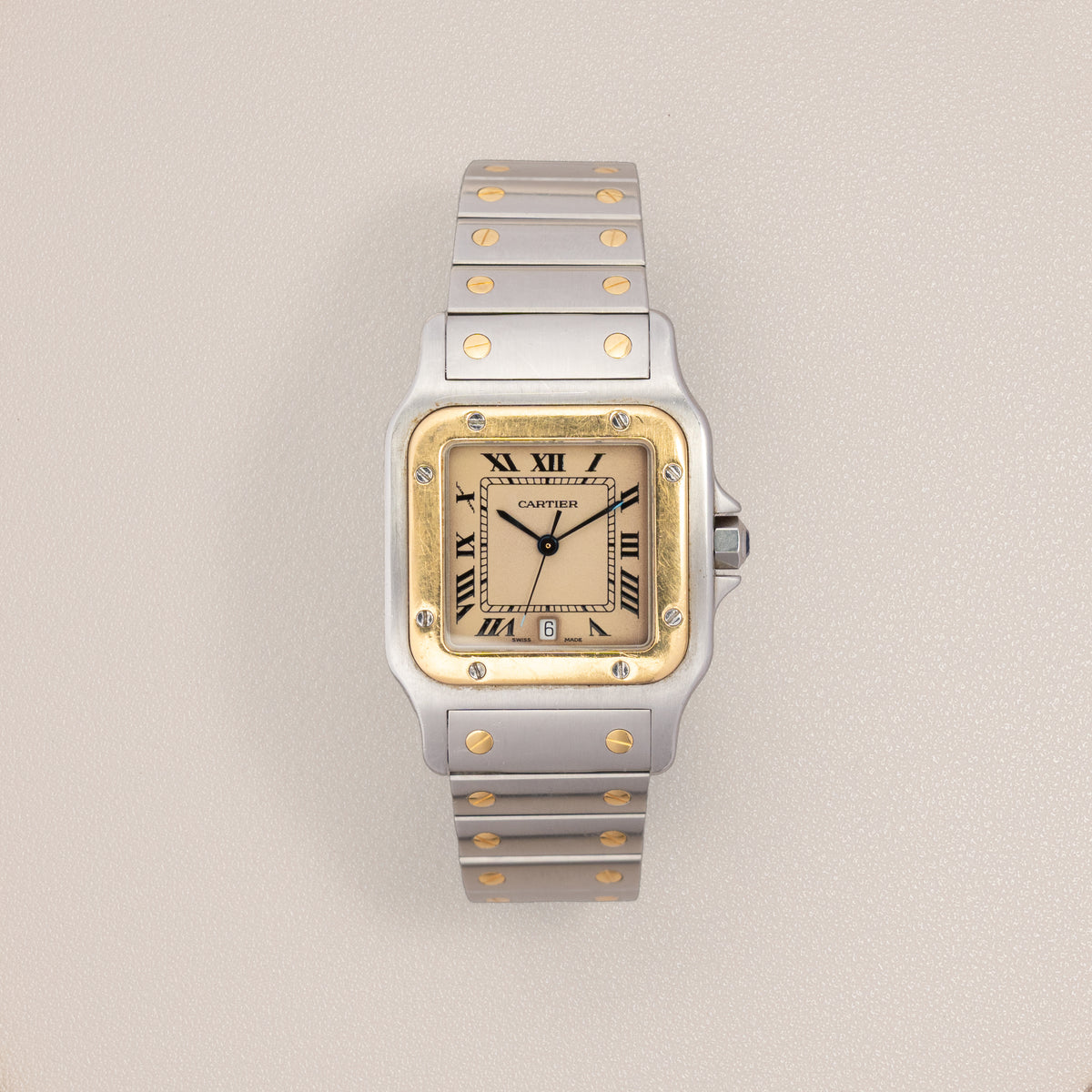 Cartier Santos Galbée 187901, Steel and 18K Yellow Gold