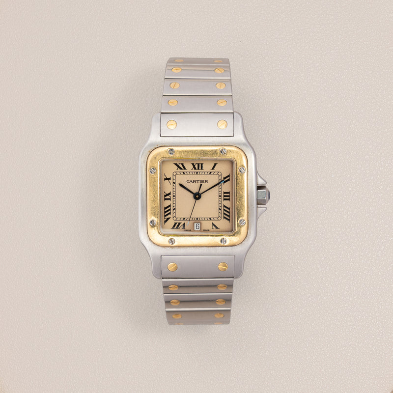 Cartier Santos Galbée 187901, Steel and 18K Yellow Gold