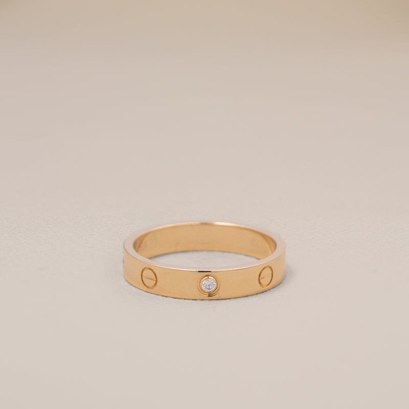 Cartier 18K Yellow Gold Diamond Love Ring, Size 58