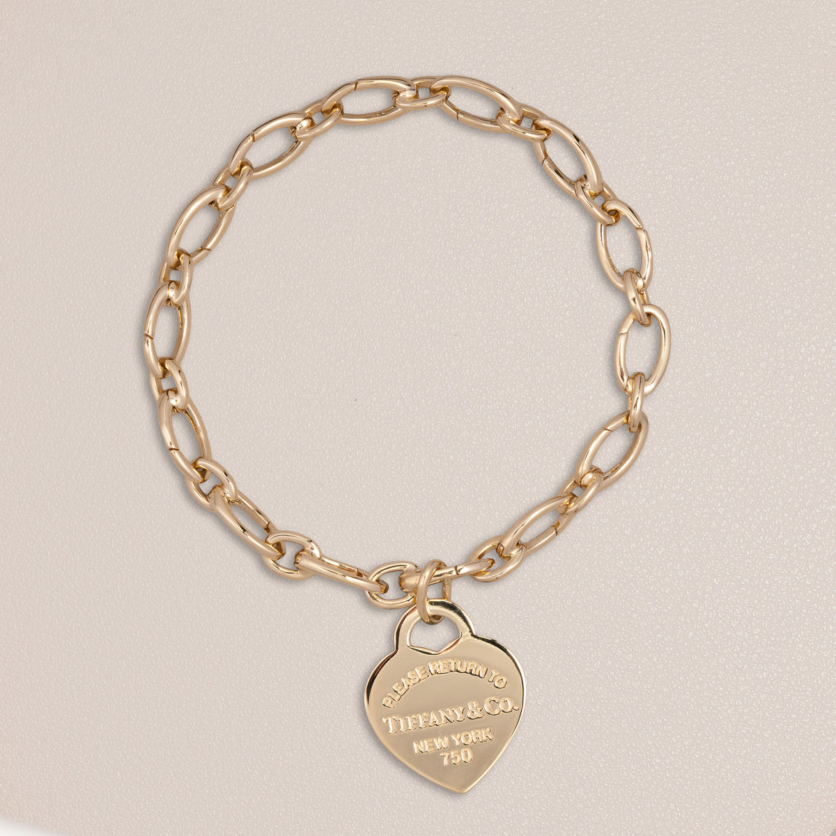 Tiffany & Co. 18K Yellow Gold Return to Tiffany Charm Bracelet