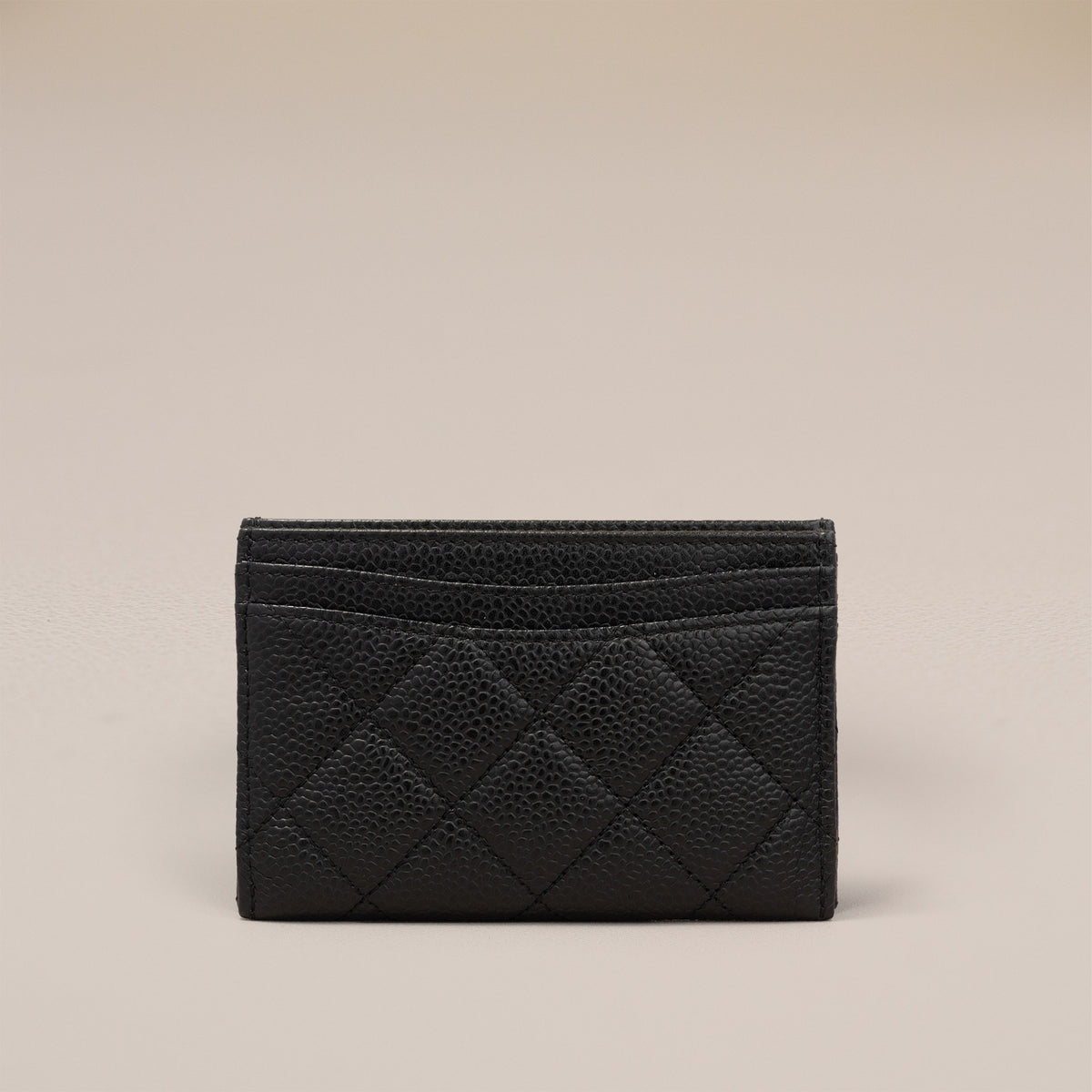Chanel Classic Card Holder, Black Caviar — reverse