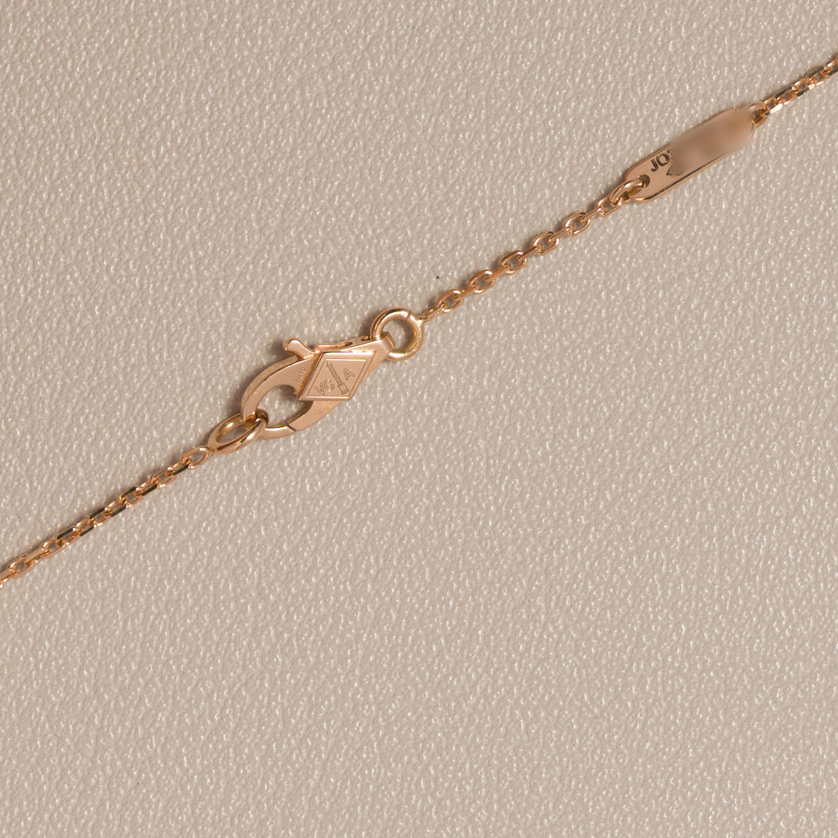 Van Cleef & Arpels 18K Rose Gold Diamond Mini Frivole Pendant — clasp