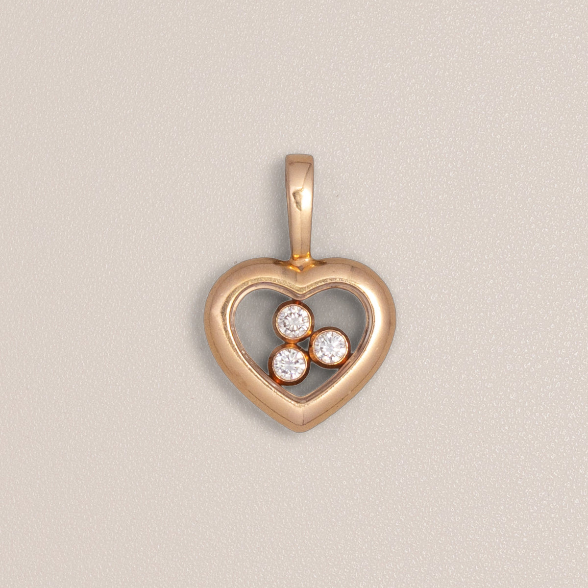 Chopard 18K Rose Gold Happy Diamonds Pendant