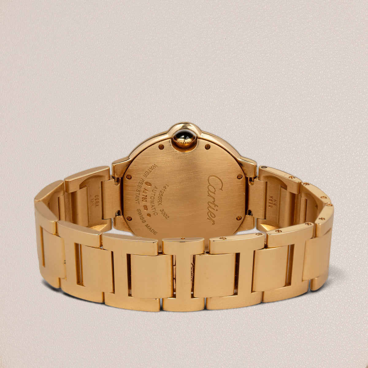 Cartier Ballon Bleu 36 WE9004Z3, 18K Yellow Gold, Factory Diamond Bezel (2013) — detail