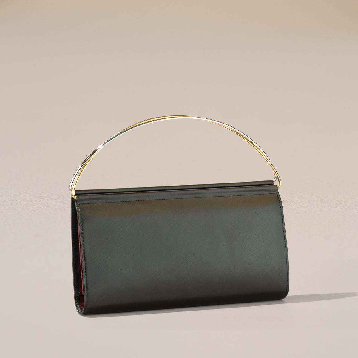 Cartier Trinity Wallet with Handle, Black Leather — angle