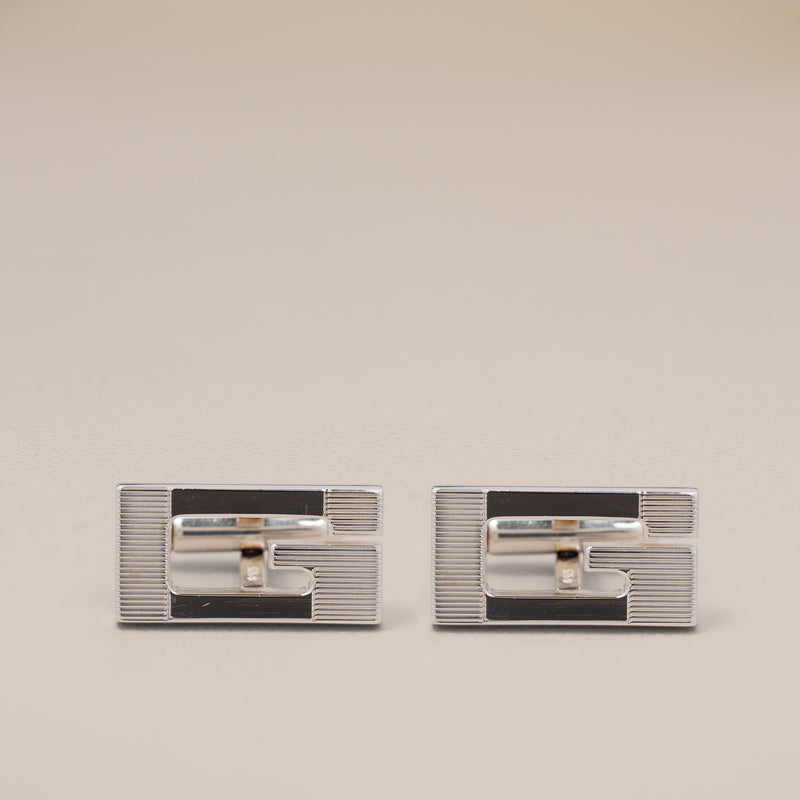 Gucci Sterling Silver Square G Cufflinks